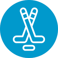 two people playing hockey